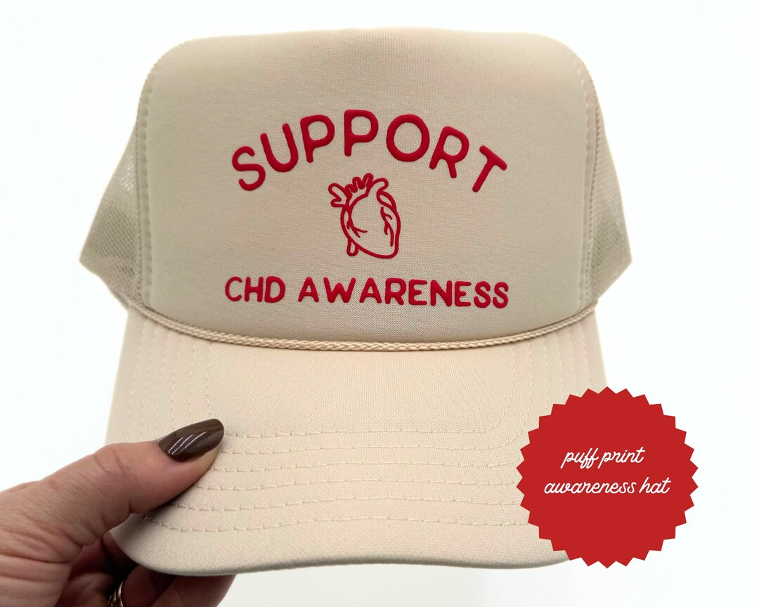 Congenital Heart Defect Awareness Hat CHD Support Trucker Hat Heart Month Gift Unisex Cotton Cap ... | Etsy (US)