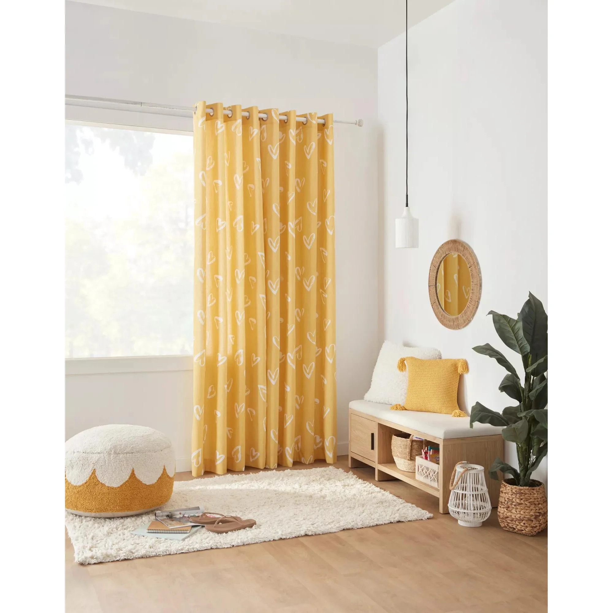 Bouclair Natural Fabric and Wood Bench with Shoe Rack and Storage | Walmart (CA)