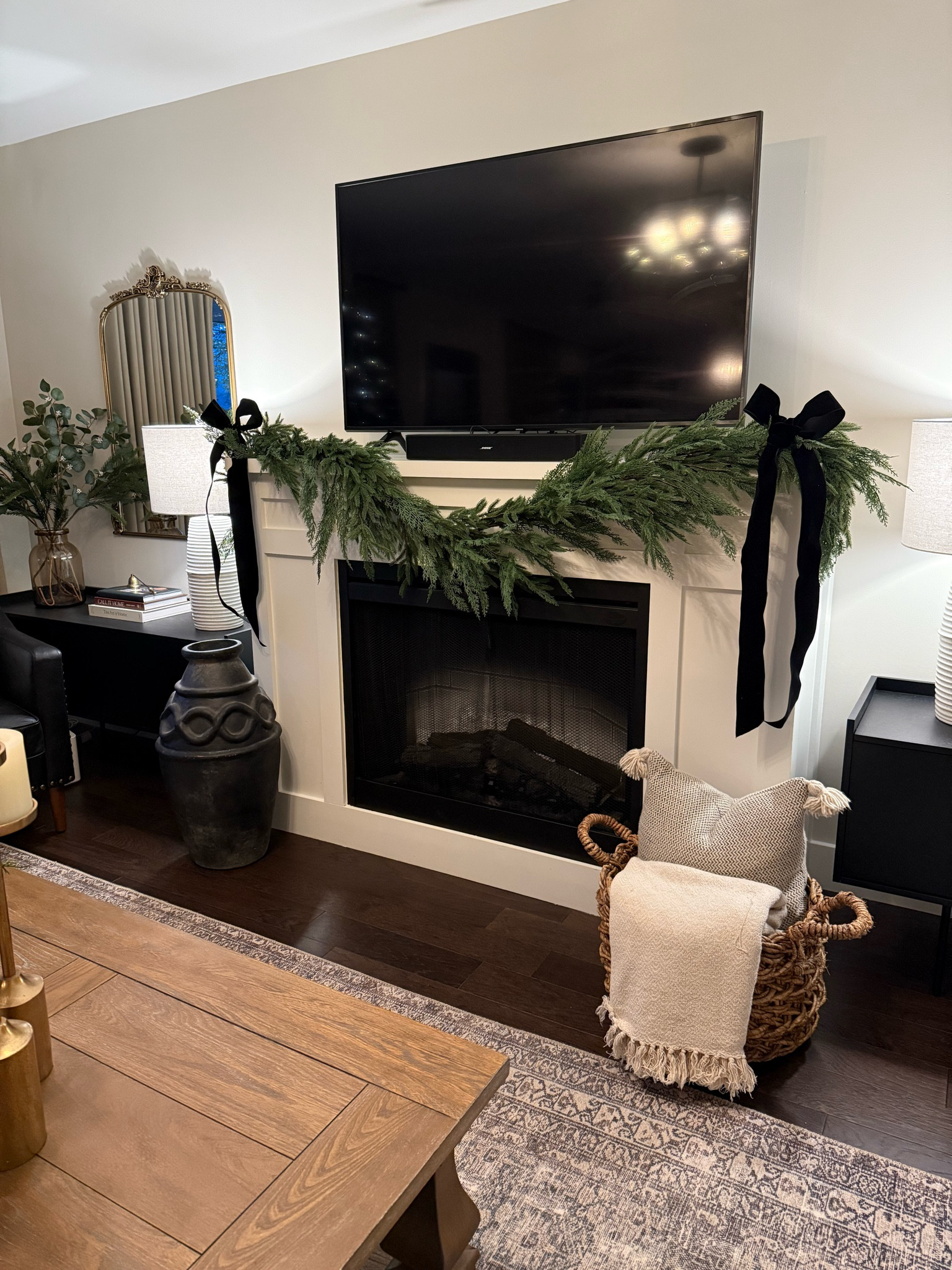 Norfolk garland
Cypress garland
Garland mantle 
Christmas decor
Neutral living room
Fireplace decor
Christmas decorating
Christmas garland 

#LTKwinter #LTKsale #LTKstyletip