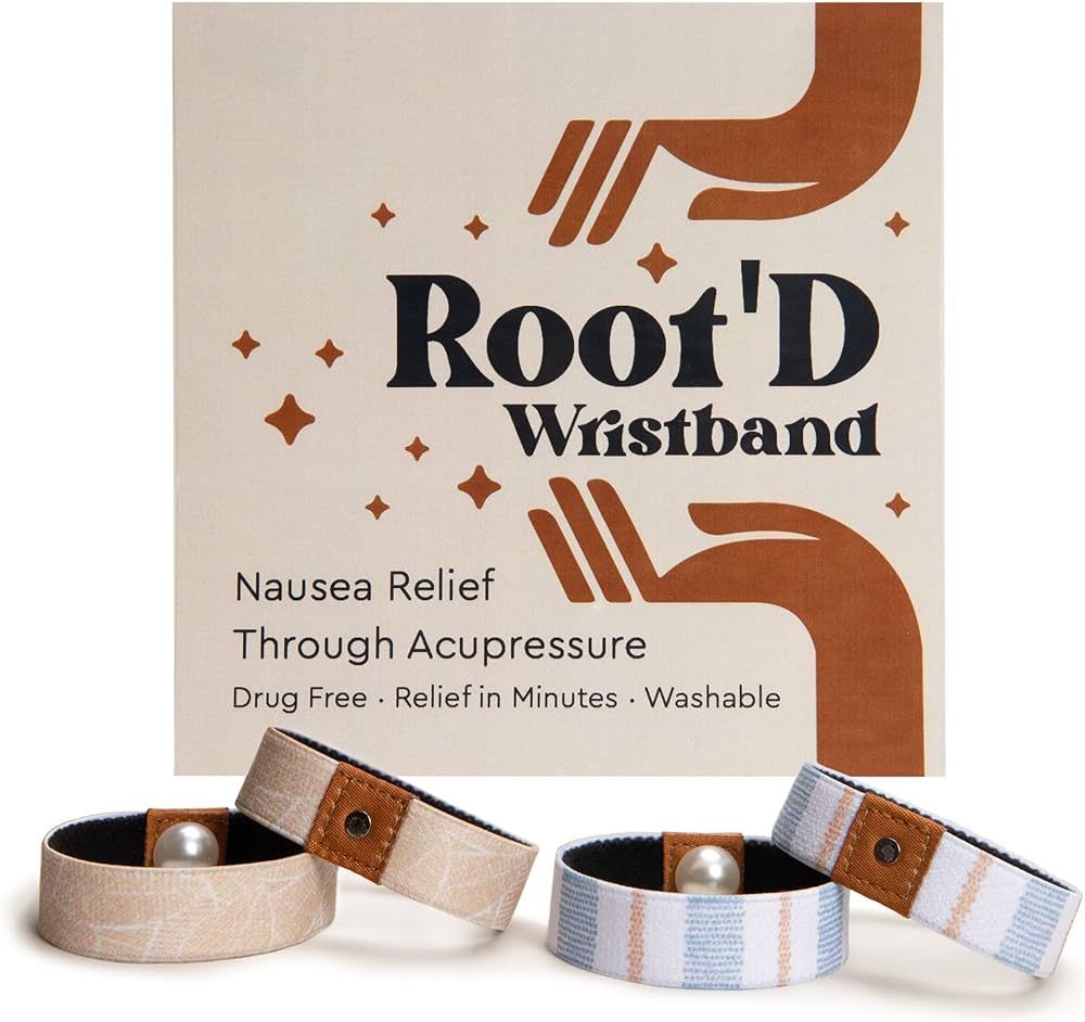 Root'd Nausea Relief Acupressure Wristbands (2 Pairs) | Alleviate Nausea from Motion Sickness (Se... | Amazon (US)