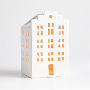 Small White Ceramic Holiday Canal House + Reviews | Crate & Barrel | Crate & Barrel