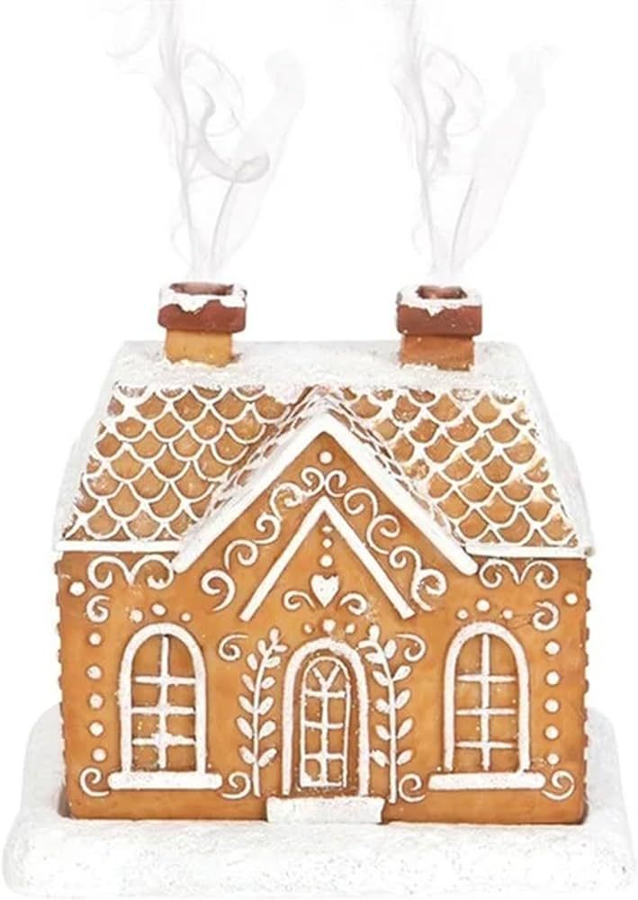 Gingerbread House Incense Burner, Incense Cone Burner, Christmas Cabin Incense Burner, Home Chimn... | Amazon (US)