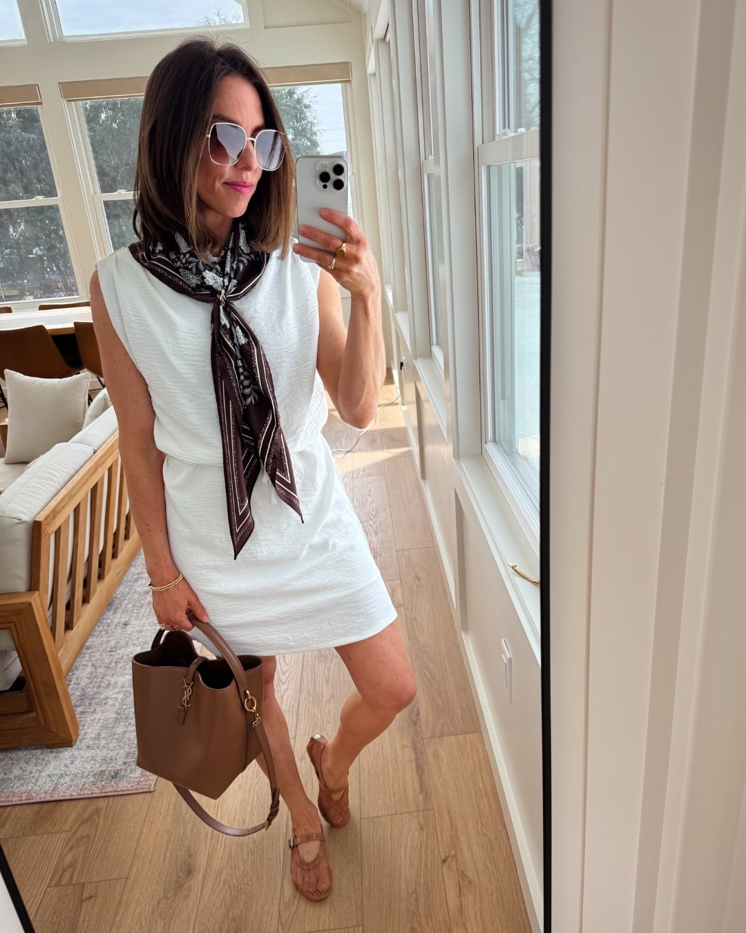 Love this nautical inspired summer look for work! A scarf adds fun to any outfit!

#LTKPetite #LTKWorkwear #LTKgrwm