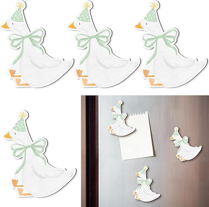 Xuhal 6 Pcs Wood Goose Fridge Magnets Gifts, Silly Goose Dress up Magnet Funny Cute Animal Cartoo... | Amazon (US)