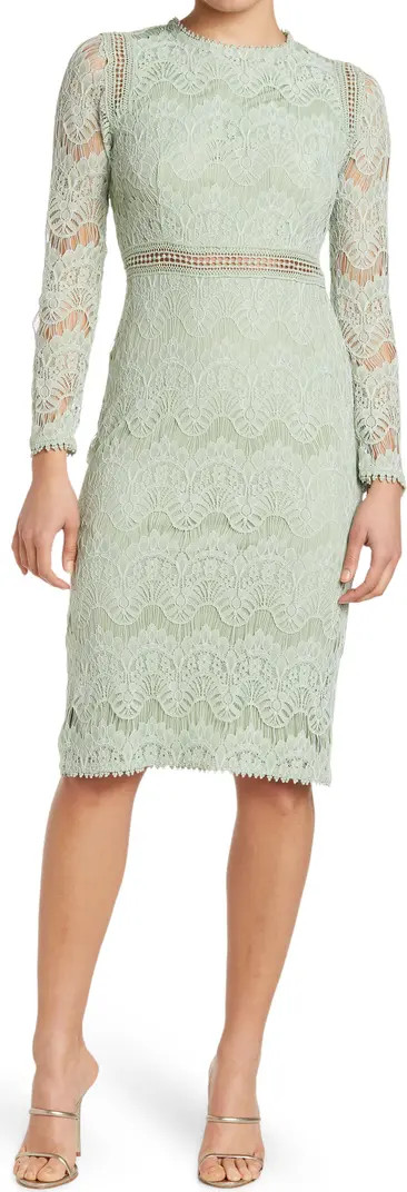 Lace Long Sleeve Midi Dress | Nordstrom Rack