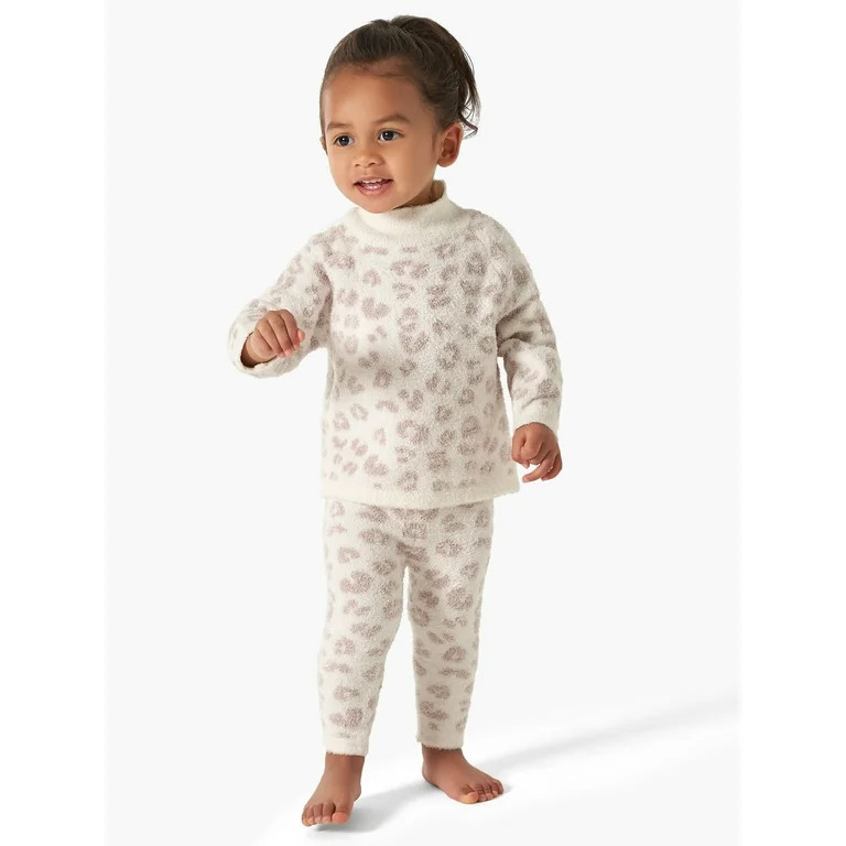 Modern Moments by Gerber Baby & Toddler Girl Long Sleeve Cozy Mock Neck Top & Legging, 2-Piece Ou... | Walmart (US)