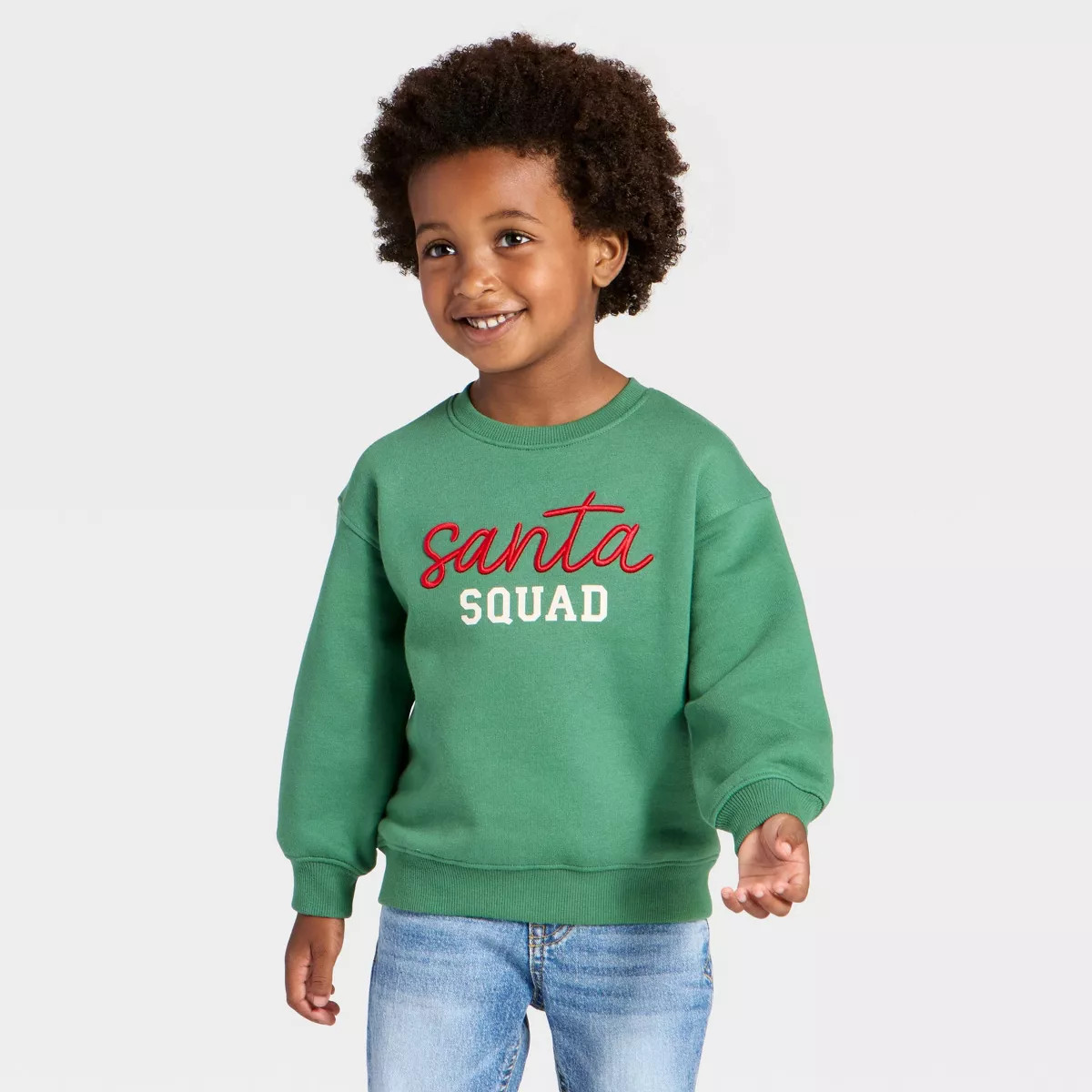 Toddler Boys' Holiday Sweatshirt - Cat & Jack™ Green 2T | Target