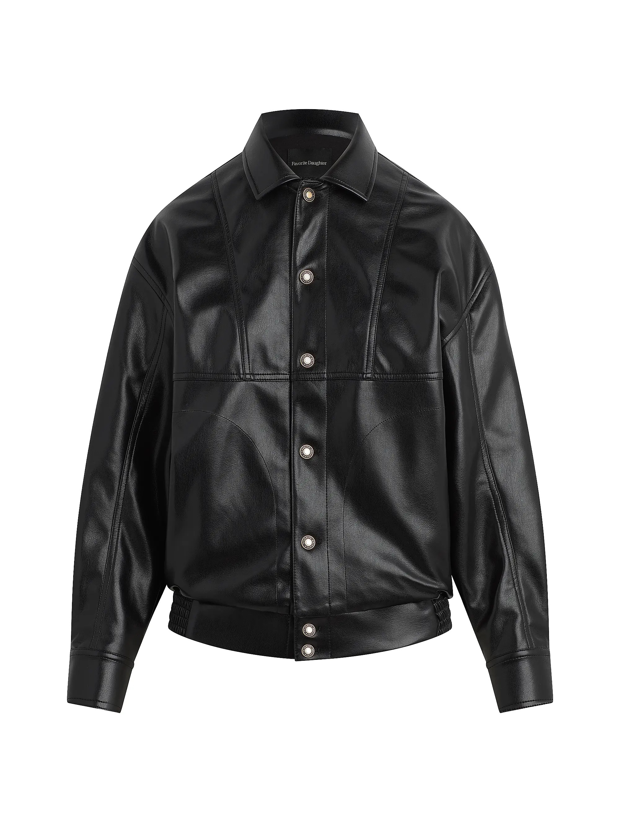 The Beacon Faux-Leather Button-Front Jacket | Saks Fifth Avenue
