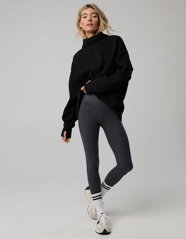 OFFLINE By Aerie Cloud Fleece Oversized Mockneck Sweatshirt | Aerie