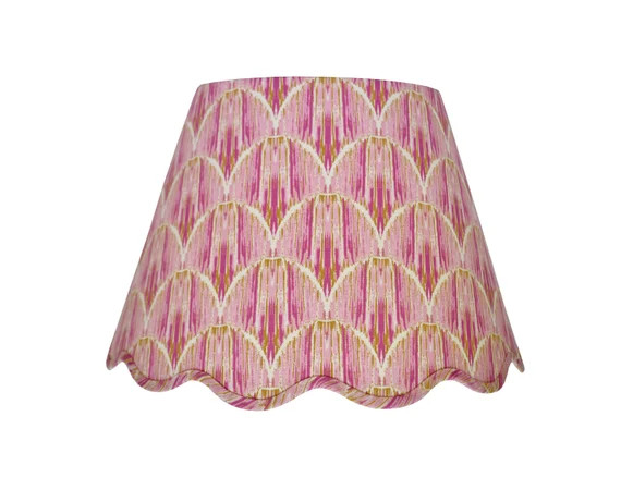 Scalloped Lamp Shade  Made to Order-rose Ikat Lampshades | Etsy | Etsy (US)
