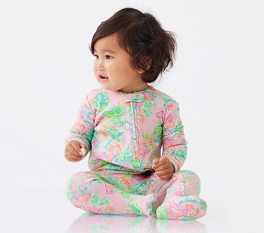 Lilly Pulitzer Isle Be Back Organic Nursery Pajama | Pottery Barn Kids