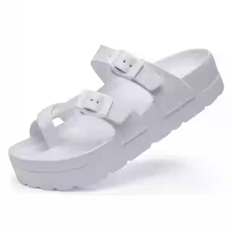 Litfun Slides for Women Thick Soles Slide Sandals with Arch Support Adjustable Buckle Platform Sa... | Walmart (US)