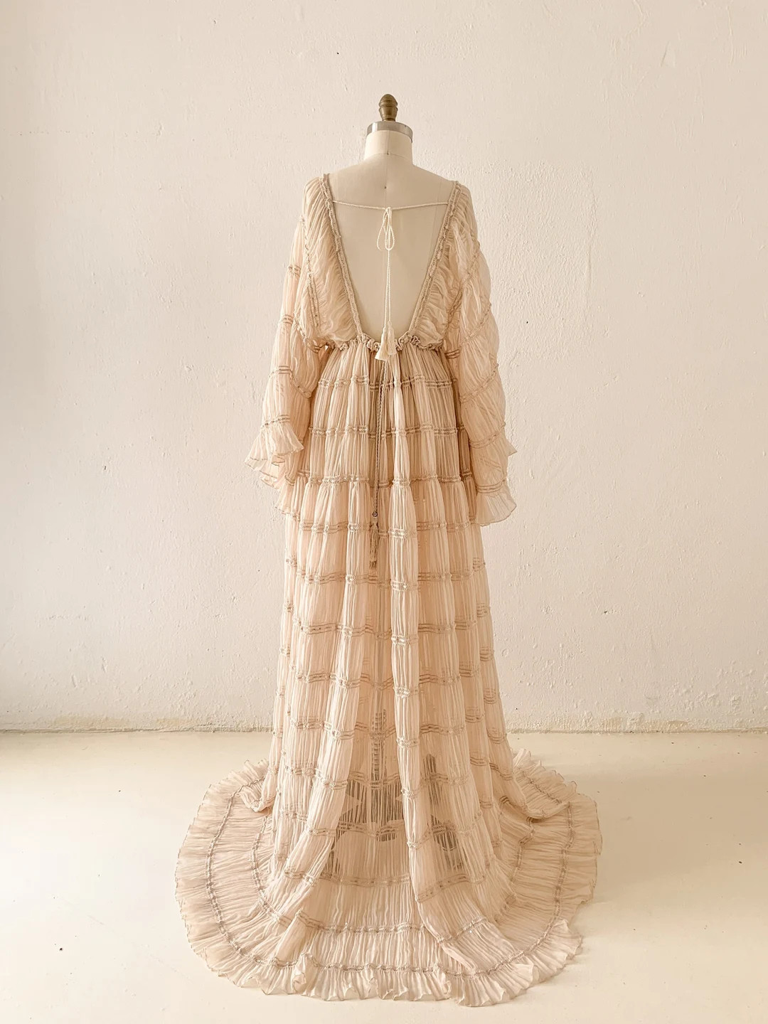 Ready to Ship Free Size Tulle Maternity Robe for Photo Shoot/tulle Maternity Dress/baby Shower Dr... | Etsy (US)