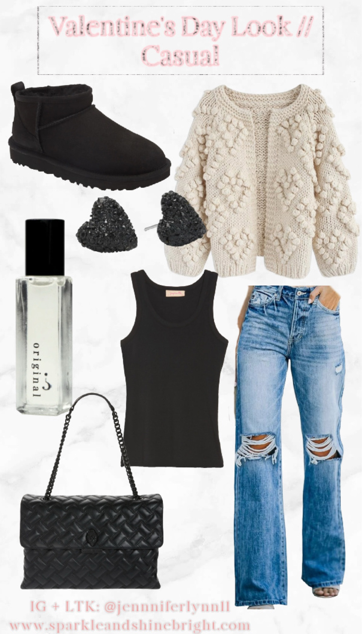 This is another look that is understated so it can be worn before + after Valentine's Day. I'd wear this to grab lunch or coffee with friends + family, running errands then grabbing dinner after, to a gathering at a friend or families house. I mean the possibilities are endless with the look. Plus it is all neutrals so the pieces can be worn with other pieces in your closet. You can even swap the shoes + bag for a pop color.

#LTKStyleTip #LTKFindsUnder100 #LTKGiftGuide