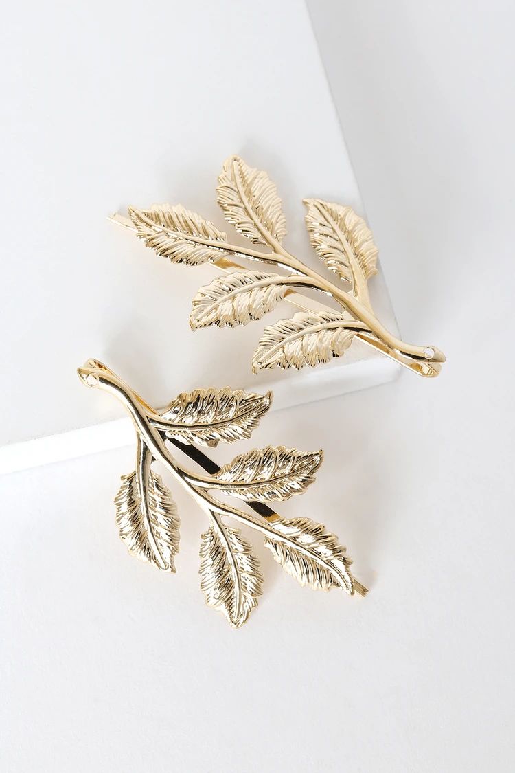 Blissful Bounty Gold Leaf Hair Pin Set | Lulus (US)