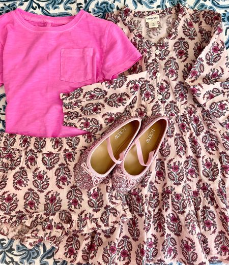 Block print for the little girls, toddler outfit, preschool outfit, girls outfit, block print, pink, mommy and me matching outfit, preppy 

#LTKkids #LTKfindsunder50 #LTKsalealert