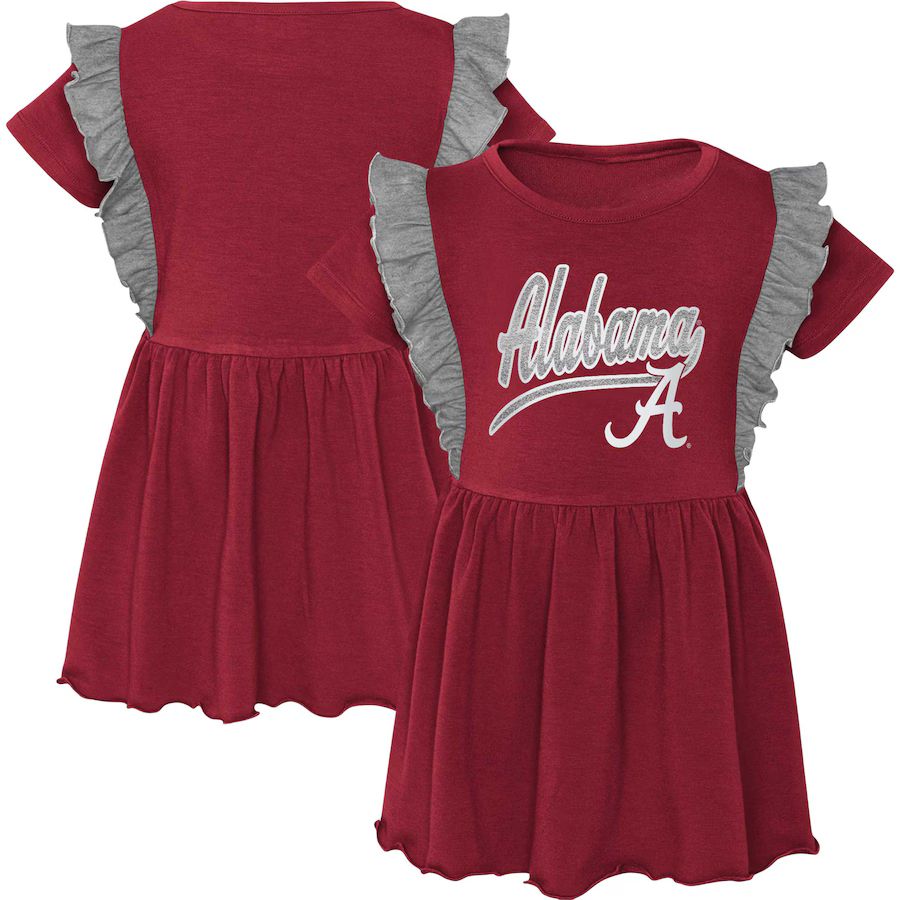 Alabama Crimson Tide Girls Toddler Too Cute Tri-Blend Dress - Crimson | Fanatics