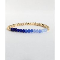 Blue Bracelet, Beaded Friendship Handmade Bracelet | Etsy (US)