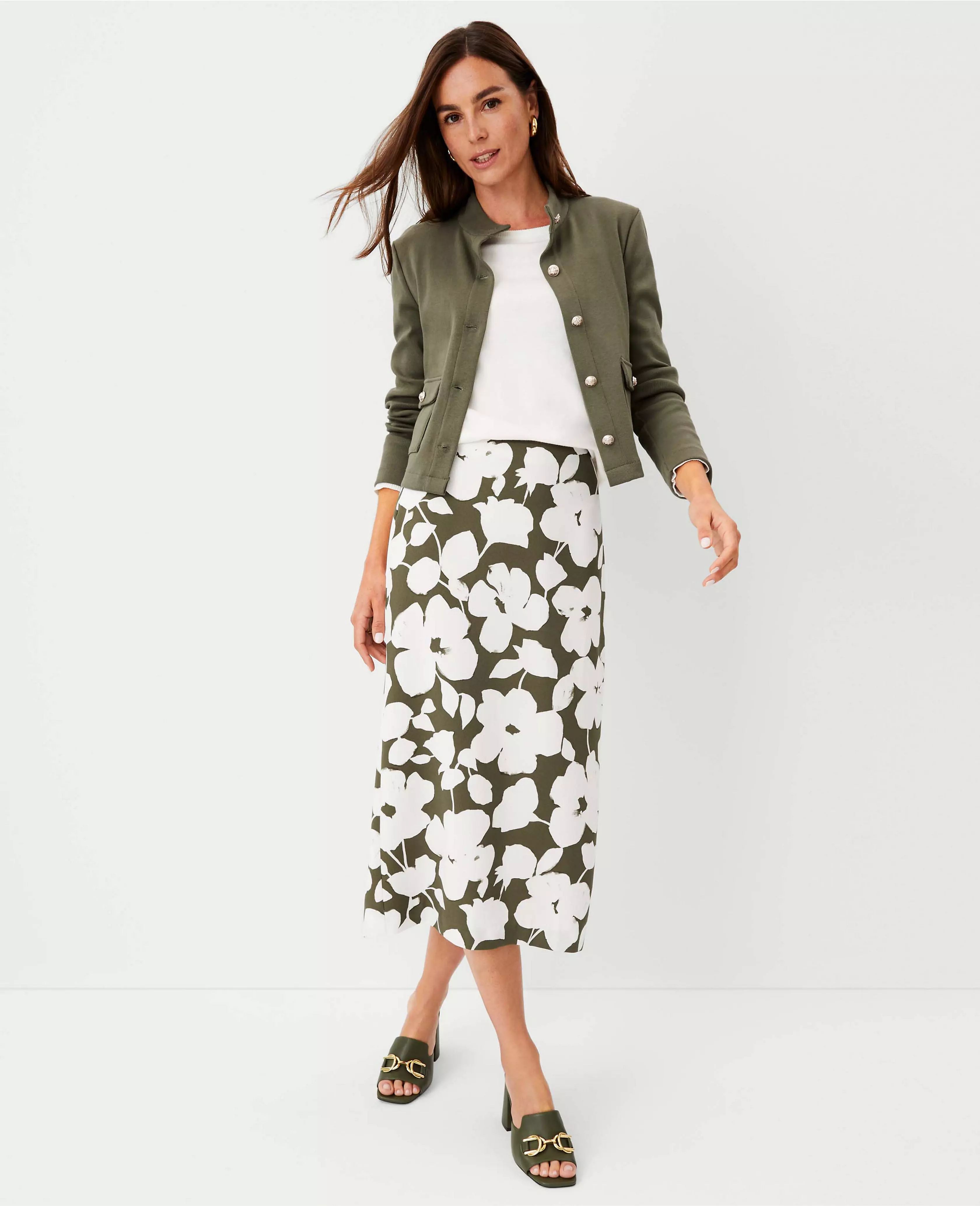 Floral Midi Skirt | Ann Taylor (US)