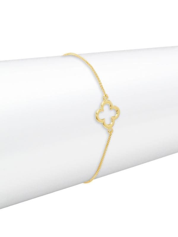14K Yellow Gold Clover Pendant Bracelet | Saks Fifth Avenue OFF 5TH (Pmt risk)