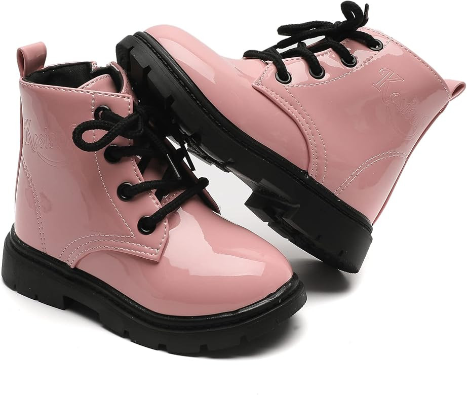 KOSISOK Toddler Boots Waterproof Ankle Side Zipper Combat Boots (Boy's Girl's) | Amazon (US)