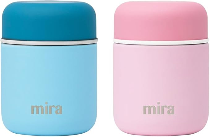 MIRA 2 Pack Insulated Food Jar Thermo for Hot Food & Soup, Compact Stainless Steel Vacuum Lunch C... | Amazon (US)