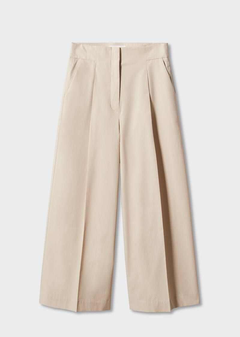 Cotton culotte trousers -  Women | Mango United Kingdom | MANGO (UK)