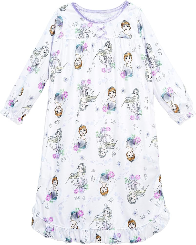 Disney Girls' Frozen Nightgown, Floral Sisters, Size 8 | Amazon (US)
