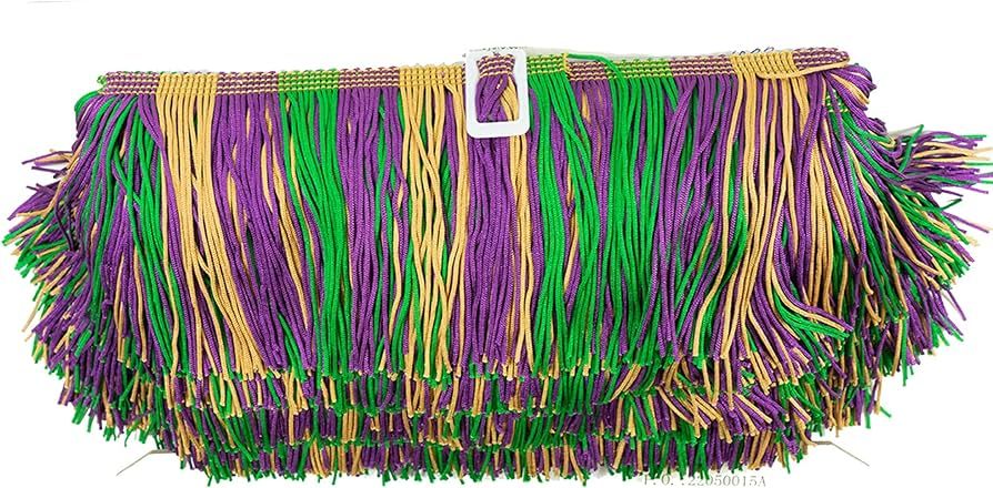 Trims by the Yard 2" Striped Multicolor chainette Fringe Mardigras | Mardi Gras | (5 Yard Cut) Tr... | Amazon (US)