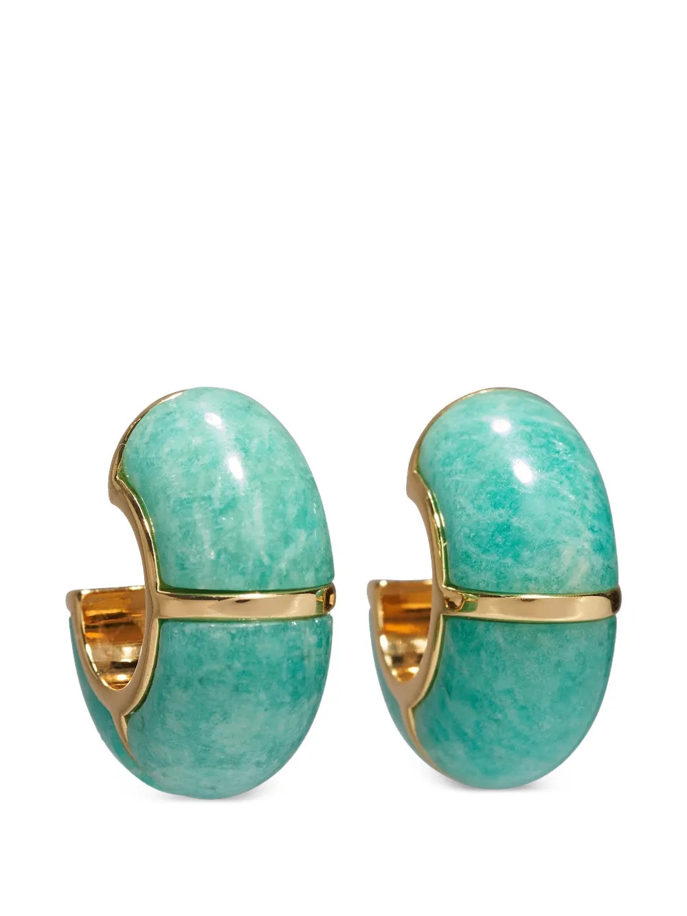 Lizzie Fortunato  Amazonite Hoop Earrings | Gold | FARFETCH | Farfetch Global