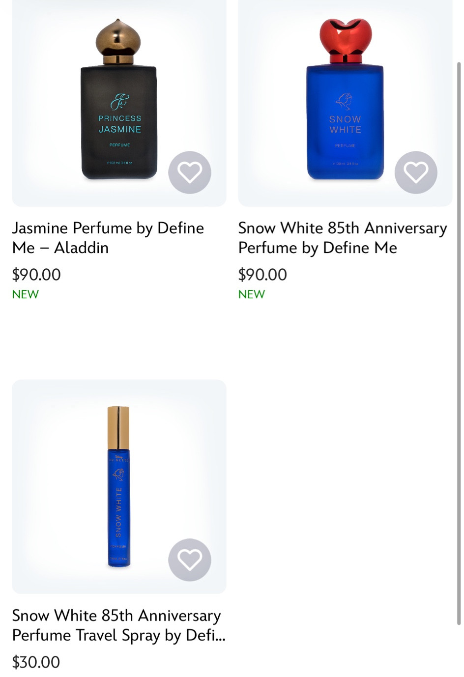 New DefineMe perfume on ShopDisney!