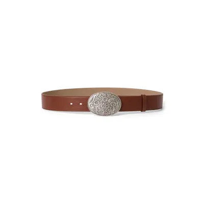 B-Low the Belt Carter Colt Leather Belt in Cognac Silver at Nordstrom, Size Large | Nordstrom