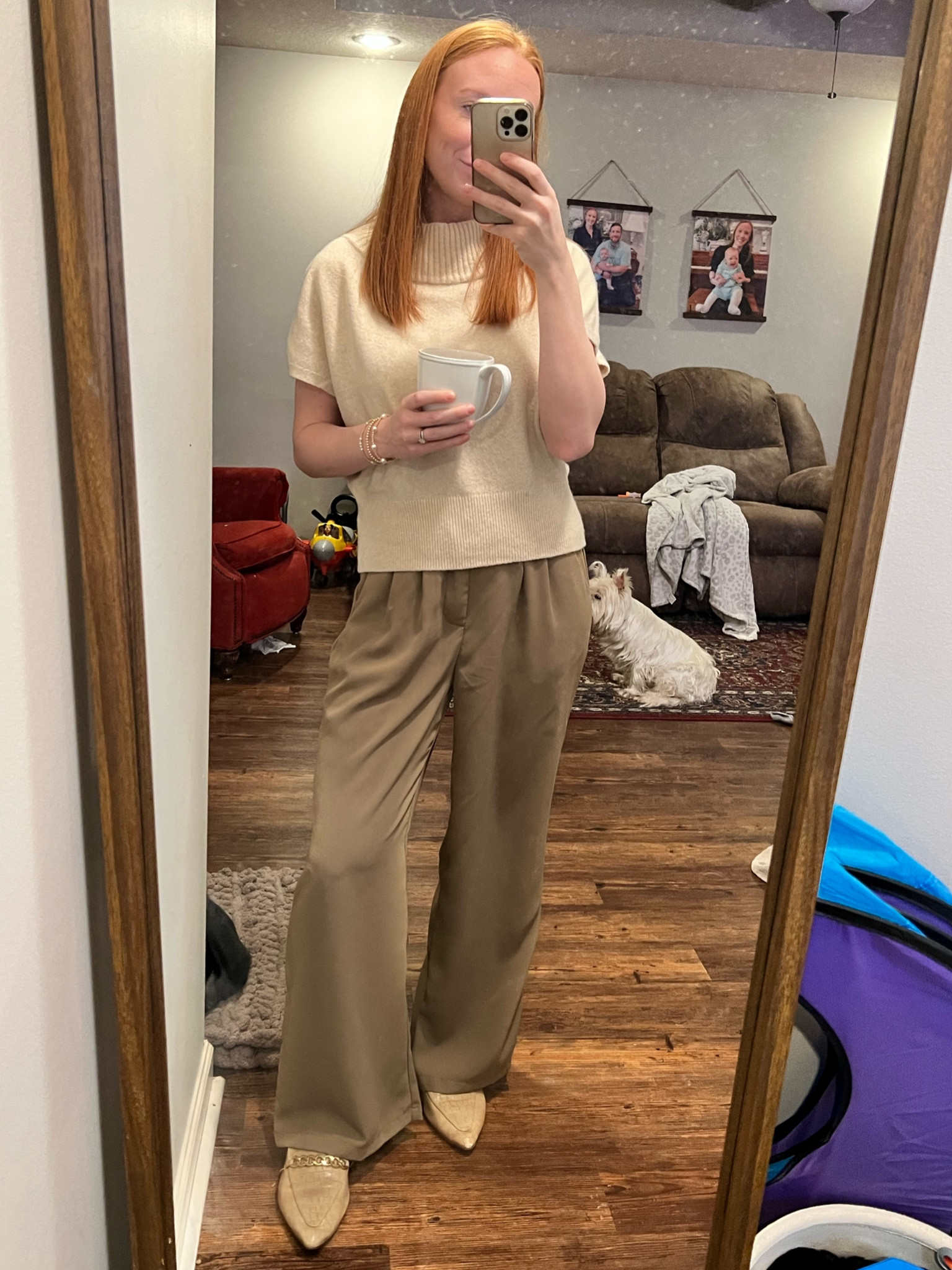 Neutral work wear.
Express sweater size small
Amazon pants small petite 
Amazon size 9 shoes 

#LTKsalealert #LTKstyletip #LTKworkwear