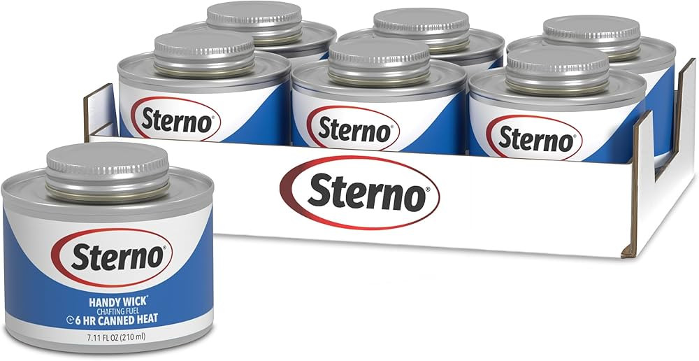 Sterno Fuel Cans - 6-Hour Burn, (6-Pack) Chafing Dish Fuel Can Burners for Food Warmer, Resealabl... | Amazon (US)