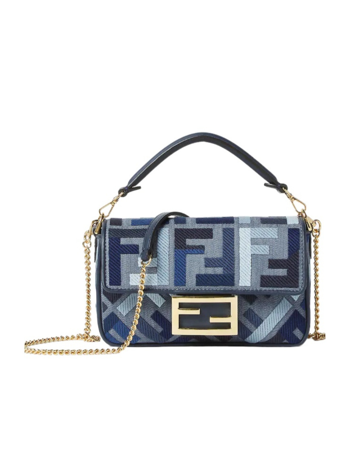 Fendi Baguette FF Embroidered Mini Tote Bag | Senser US