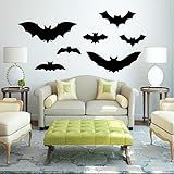 Black Vampire Bats - Vinyl Decals for Halloween Party, Haunted House Decorations, Halloween Decorati | Amazon (US)
