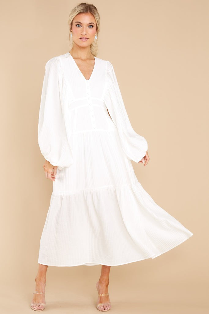 Angel Attitude White Maxi Dress | Red Dress 