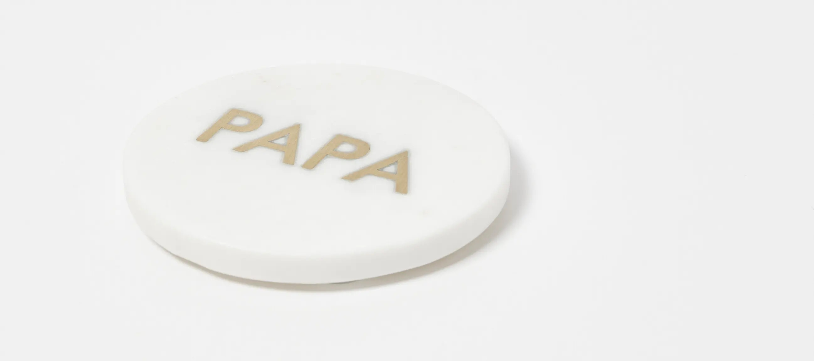 Papa White Marble Coaster | Oliver Bonas (Global)