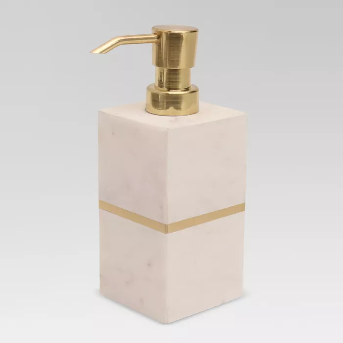 Brass Soap and lotion Dispenser White/Gold - Project 62™ | Target
