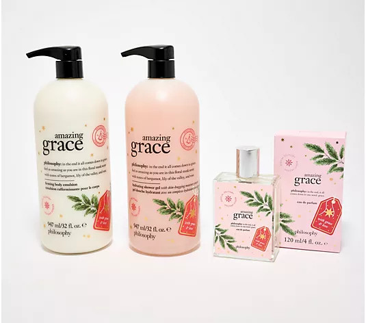 philosophy grace & love enchanted parcel 3pc layering trio - QVC.com | QVC