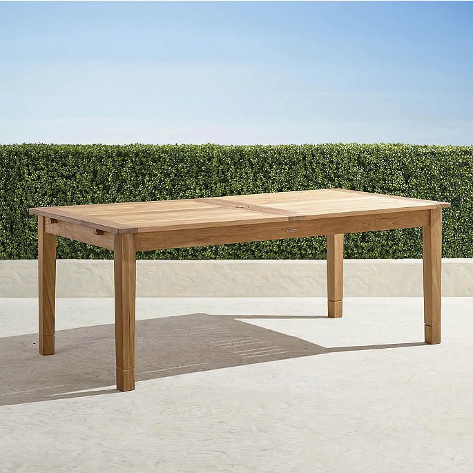 Classic Teak Expandable Dining Table in Natural Finish | Frontgate | Frontgate