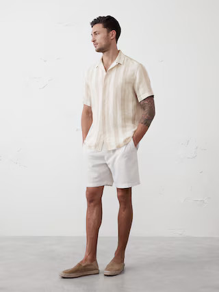 Linen-Blend Resort Shirt | Banana Republic Factory