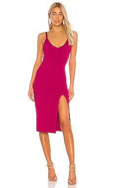 Lovers and Friends Lucie Midi Dress in Fuchsia from Revolve.com | Revolve Clothing (Global)