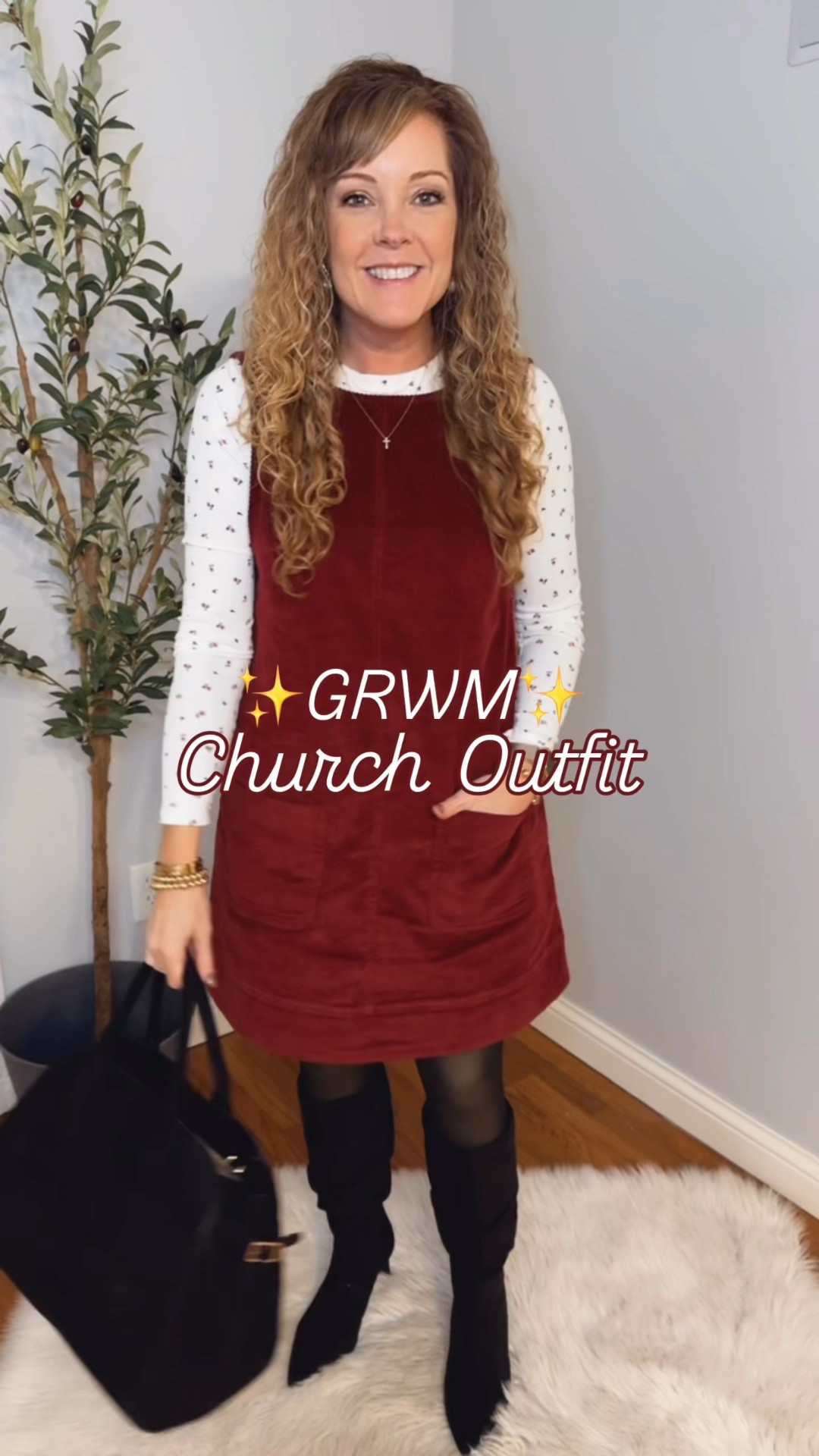 Amazon church outfit/ winter outfit / dressy outfit / Valentine’s Day outfit 

Corduroy jumper dress- size small
Sleeve lined tights- size small
Suede boots- size 8, tts 
Ribbed tee- size medium 


#LTKOver40 #LTKgrwm #LTKootd