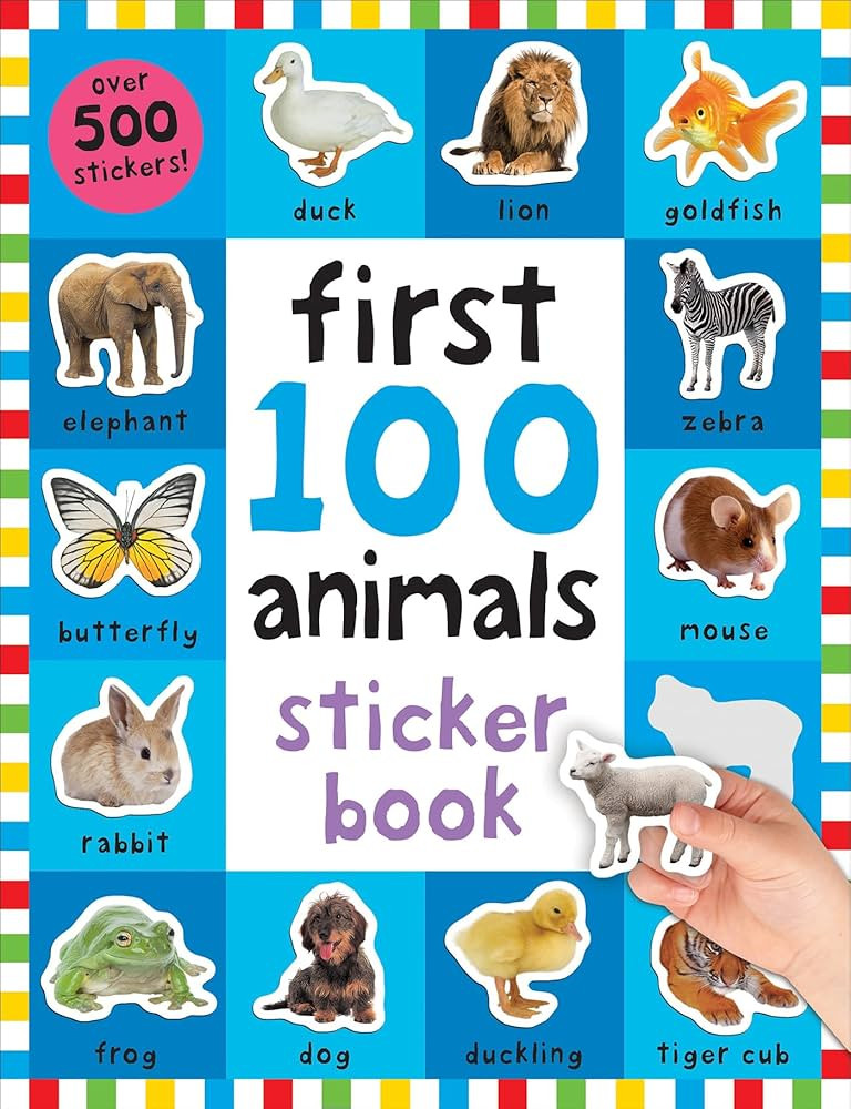 First 100 Animals Stickers Book: 500 Stickers | Amazon (US)
