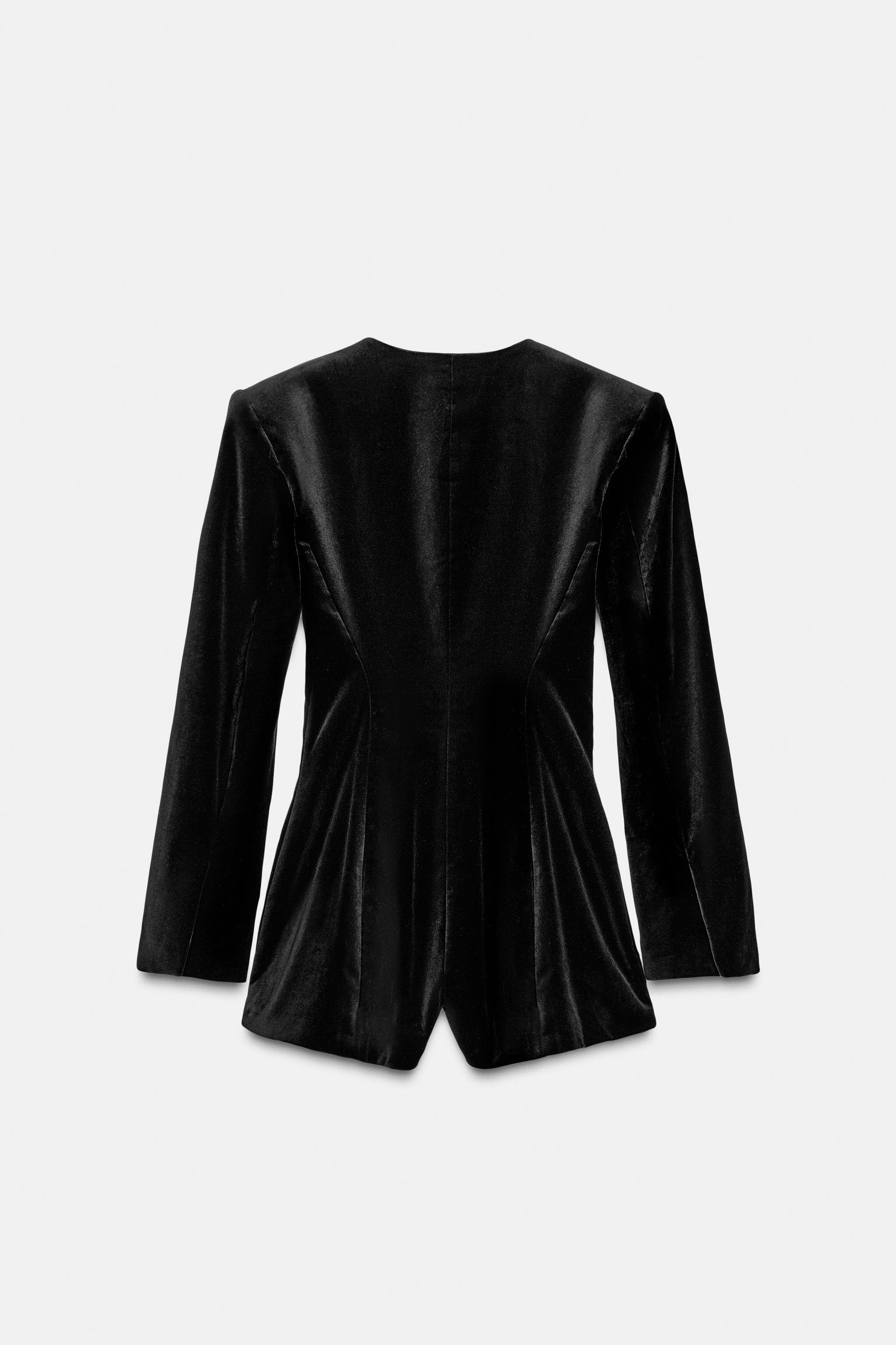 VELVET BLAZER ROMPER | Zara US
