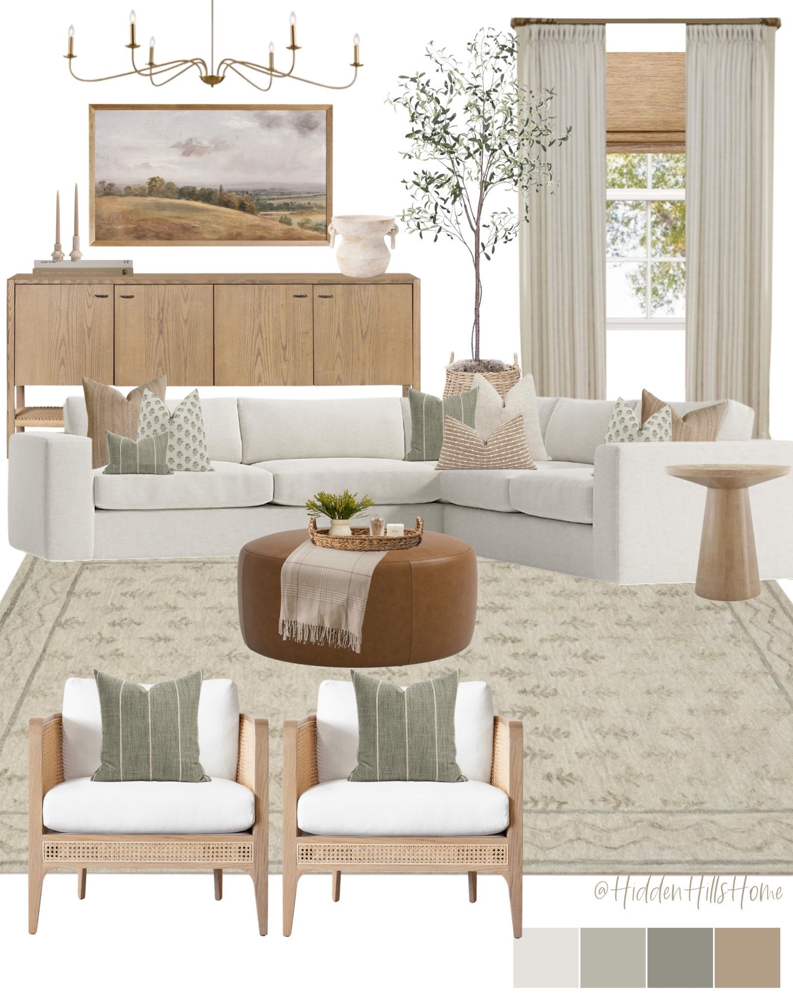 Cozy living room decor mood board, living room design ideas, home design, home decomposition, sectional sofa, living room inspiration, accent chairs, rug, curtains #sofa

#LTKHome #LTKSaleAlert #LTKSeasonal