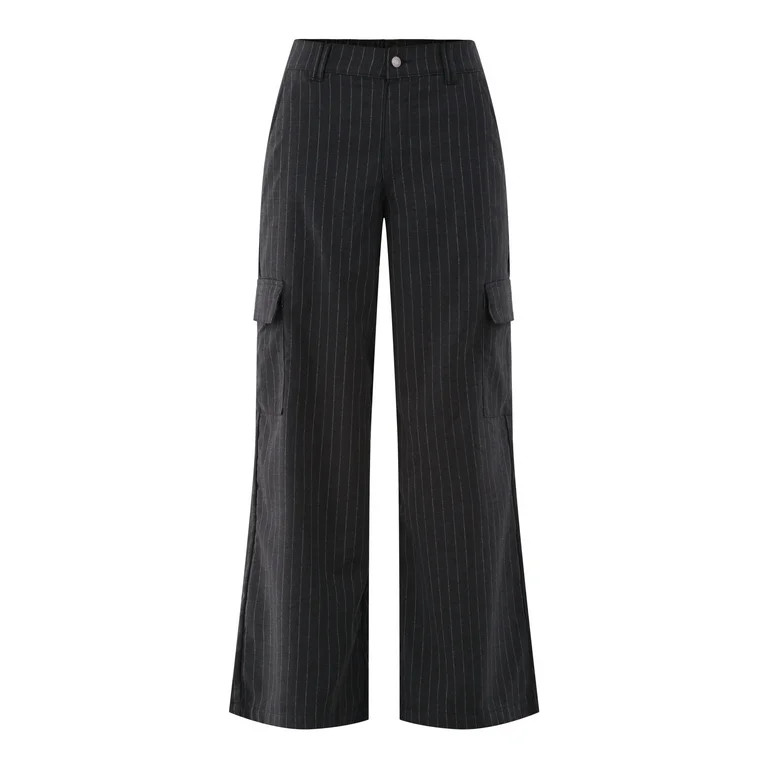 No Boundaries Cargo Wide Leg Pants, Women's - Walmart.com | Walmart (US)