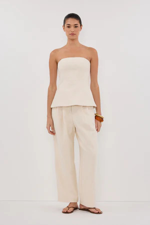 NIA NATURAL STRAPLESS TOP | DISSH