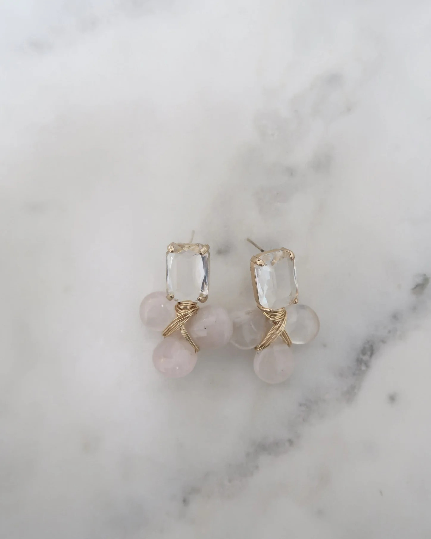 Mini Rose Quartz & Crystal Drops | SJ Bailey Co.